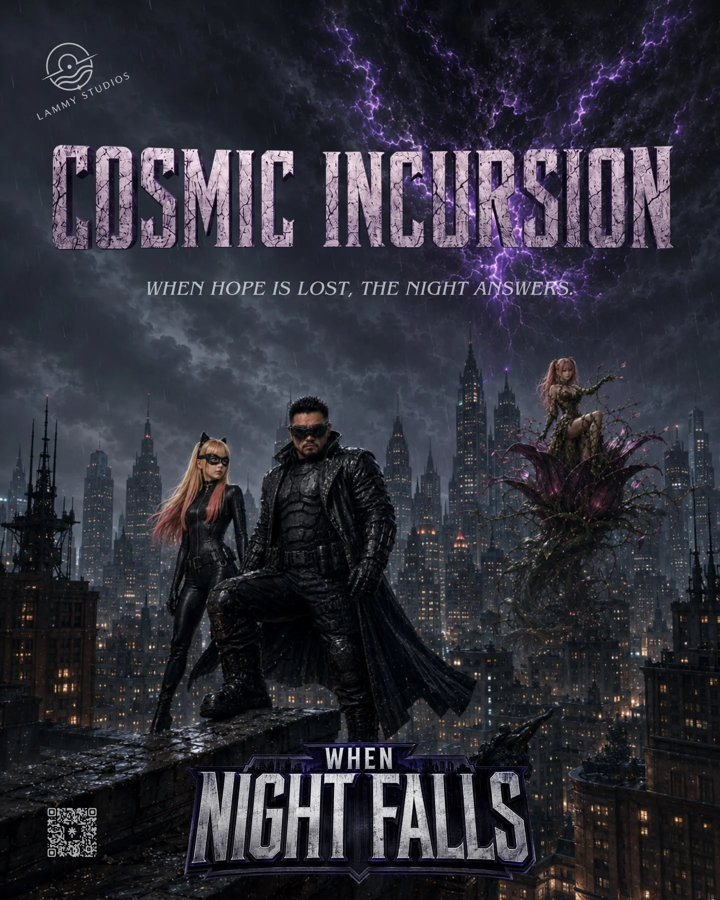 The third rift falls into darkness.

COSMIC INCURSION: WHEN NIGHT FALLS is now live.

In a darker corner of reality, the city calls for its protector &mdash; 
but what answers from the sky is something no one in this world was ever prepared to face.
