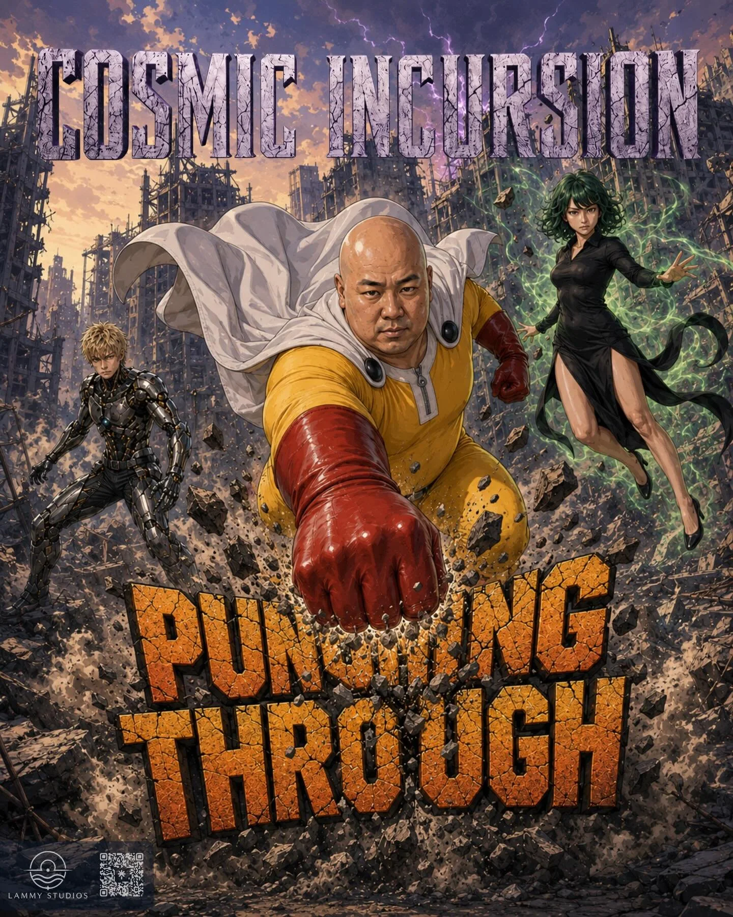 The second rift punches through.
COSMIC INCURSION: PUNCHING THROUGH is now live.
What begins as a peaceful discount shopping trip in Z-City quickly turns into public destruction, grocery tragedy, and one extremely disrespectful counterattack &mdash; 