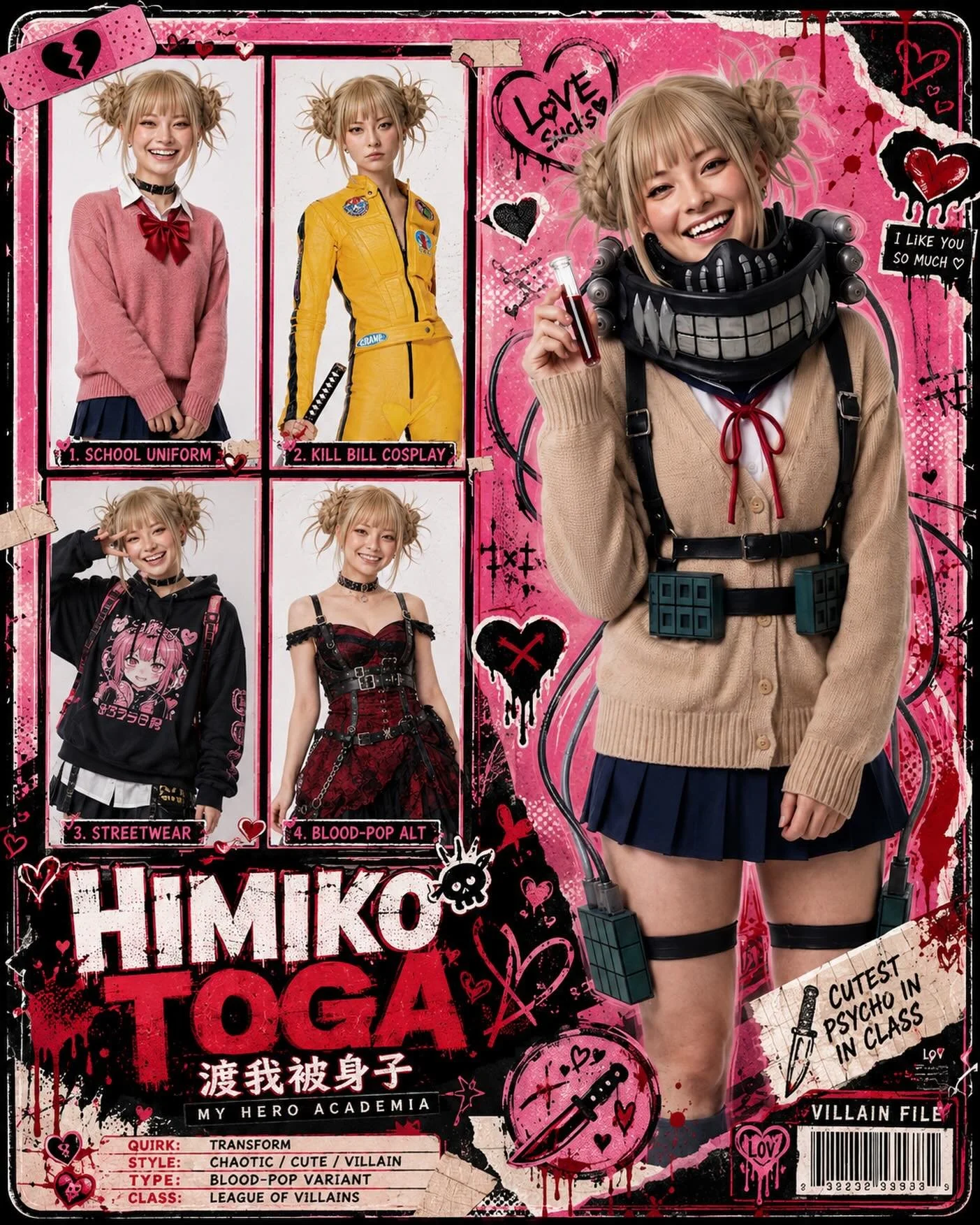 premium trading card: Himiko Toga 🩷🩸🔪

my live-action character card version of Himiko Toga &mdash; chaotic, cute, and absolutely unwell in the best way.

fan-made / non-commercial.
full hd versions on tumblr &mdash; link in bio 🔗

#himikotoga #m