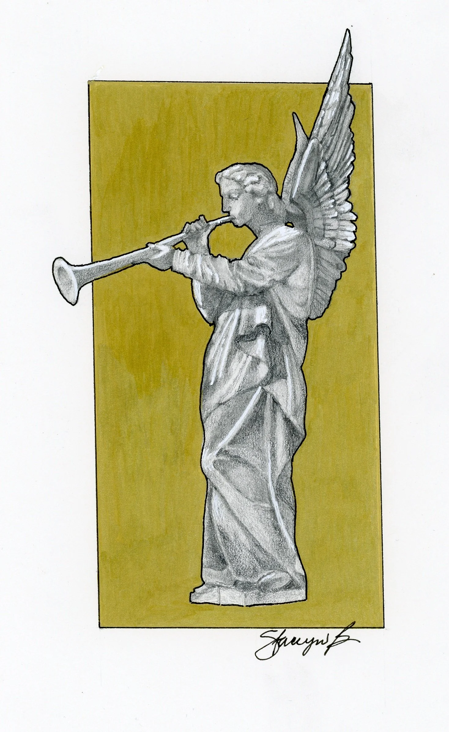 Angel Christmas Card (draft) 5 × 7 inches