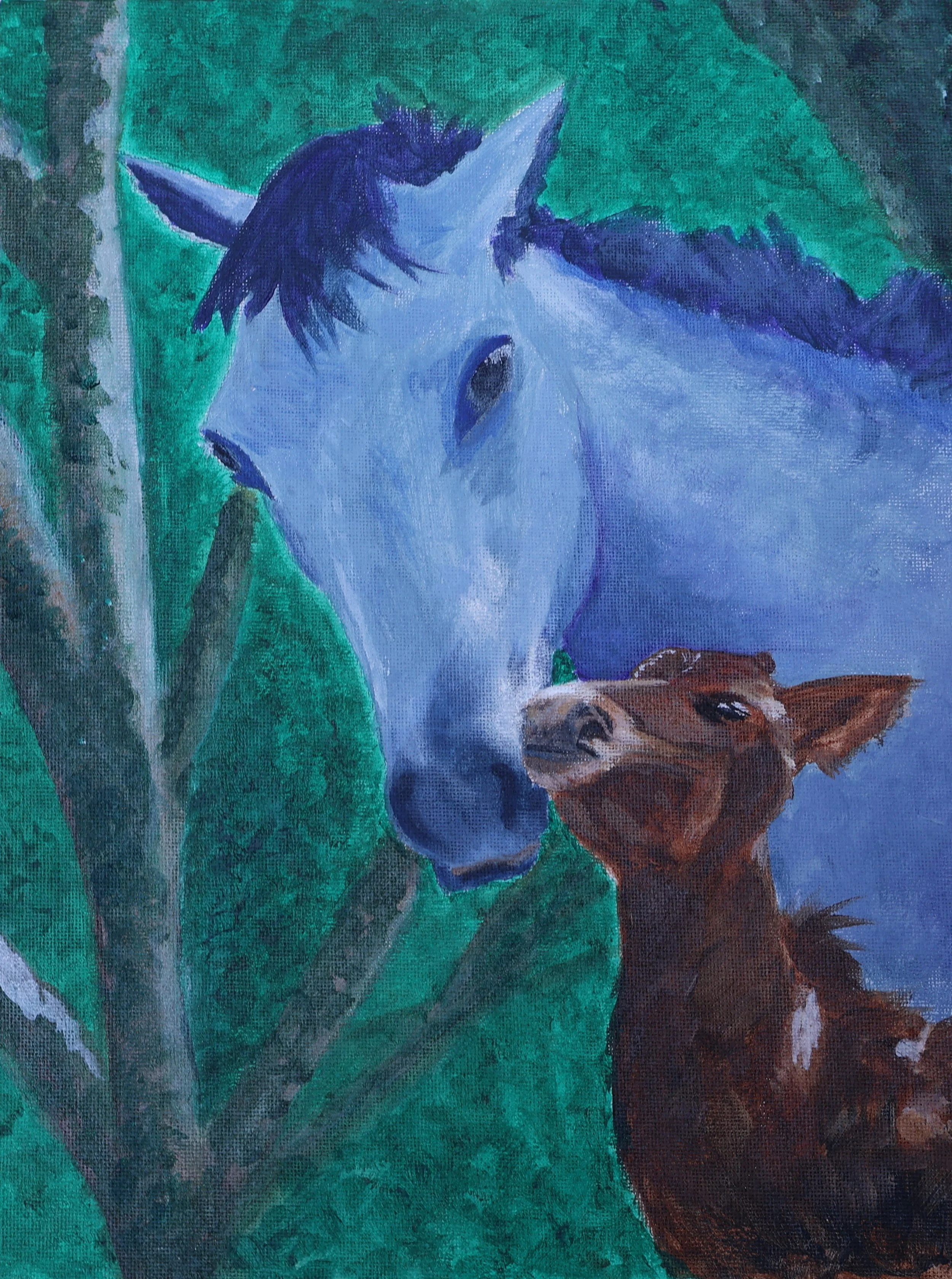 Gentle Bond- Original Acrylic - 9x11