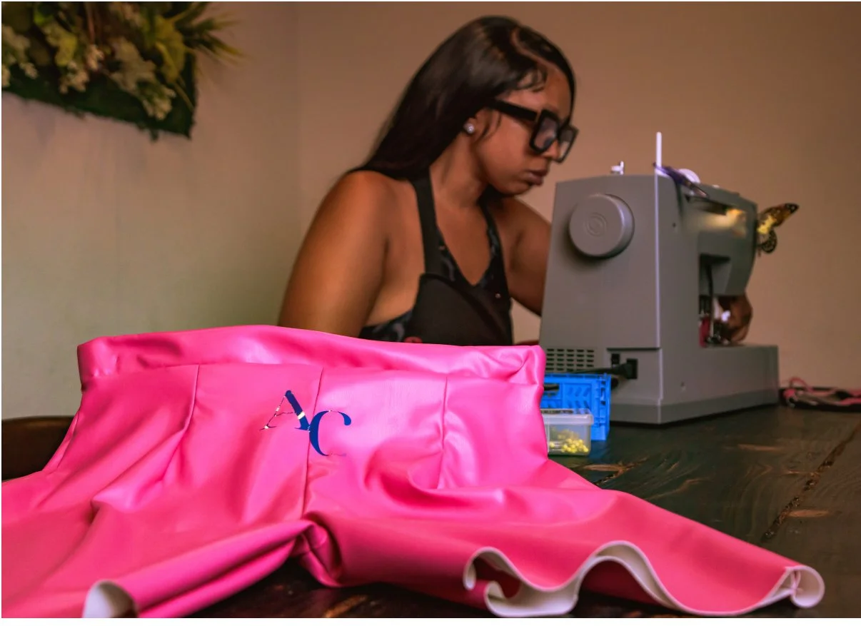 Andreya LoveLace teaching  a sewing classss at her Sip and Sew in Tampa, Florida.