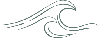 Blackbird Creative logo, stylized illustration of ocean waves with flowing lines.