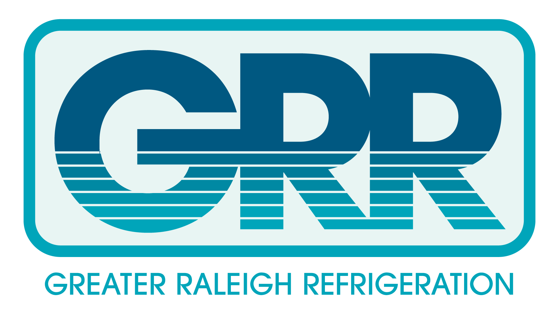 Logo of Greater Raleigh Refrigeration with the blue text 'GARR' stylized in a retro-futuristic font and the words 'Greater Raleigh Refrigeration' below.
