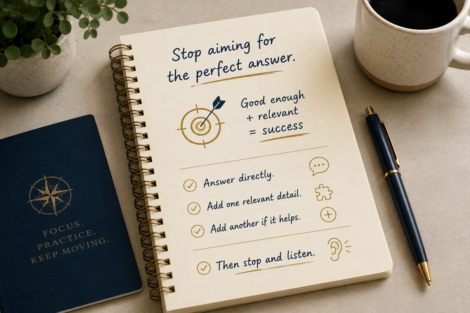 Notebook with handwritten Sproochentest answer strategy tips beside a GPS Luxembourgish notebook.