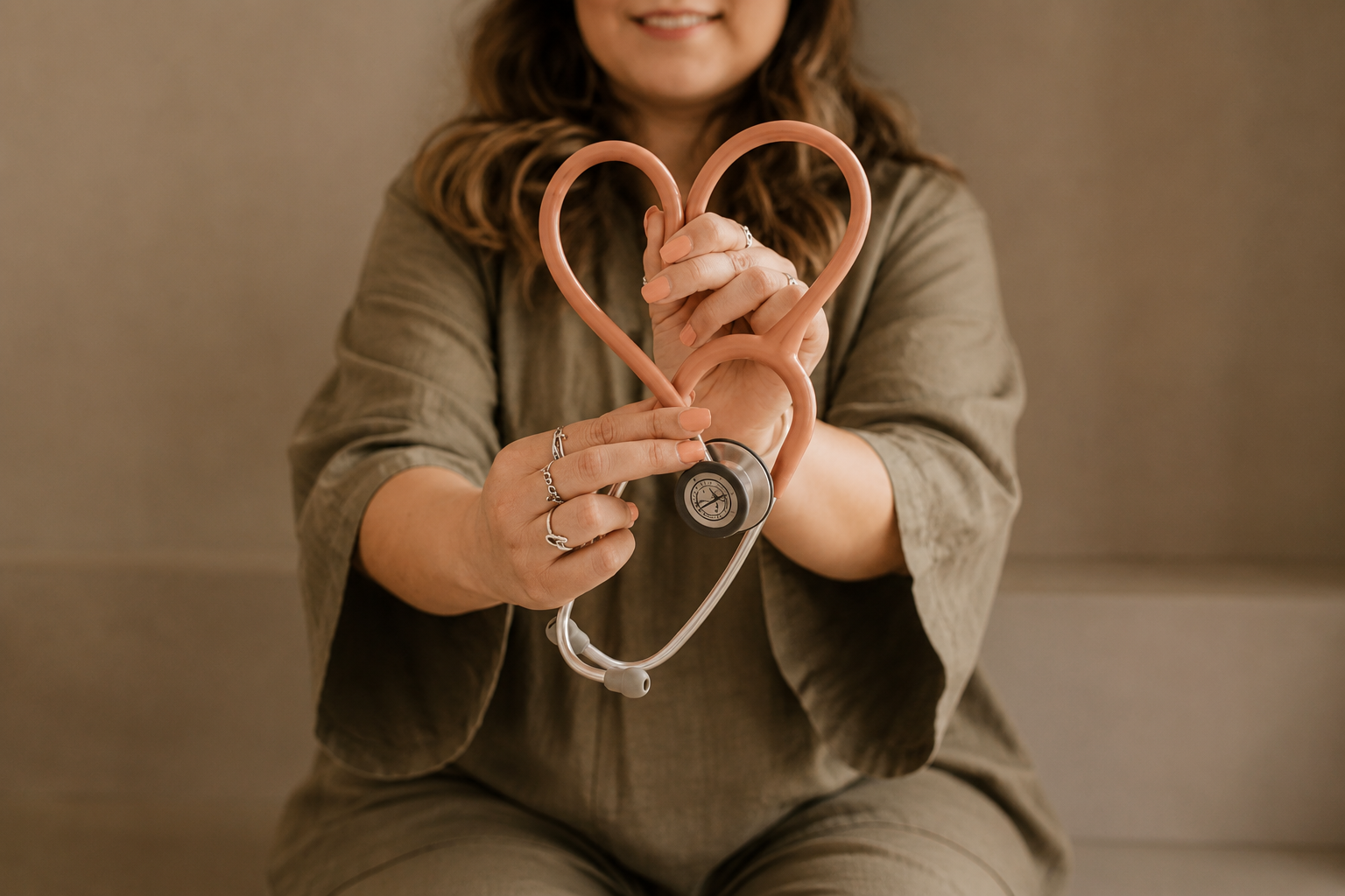 Stethoscope shaped into a heart representing integrated clinical programs and the Total Health Connections member experience.