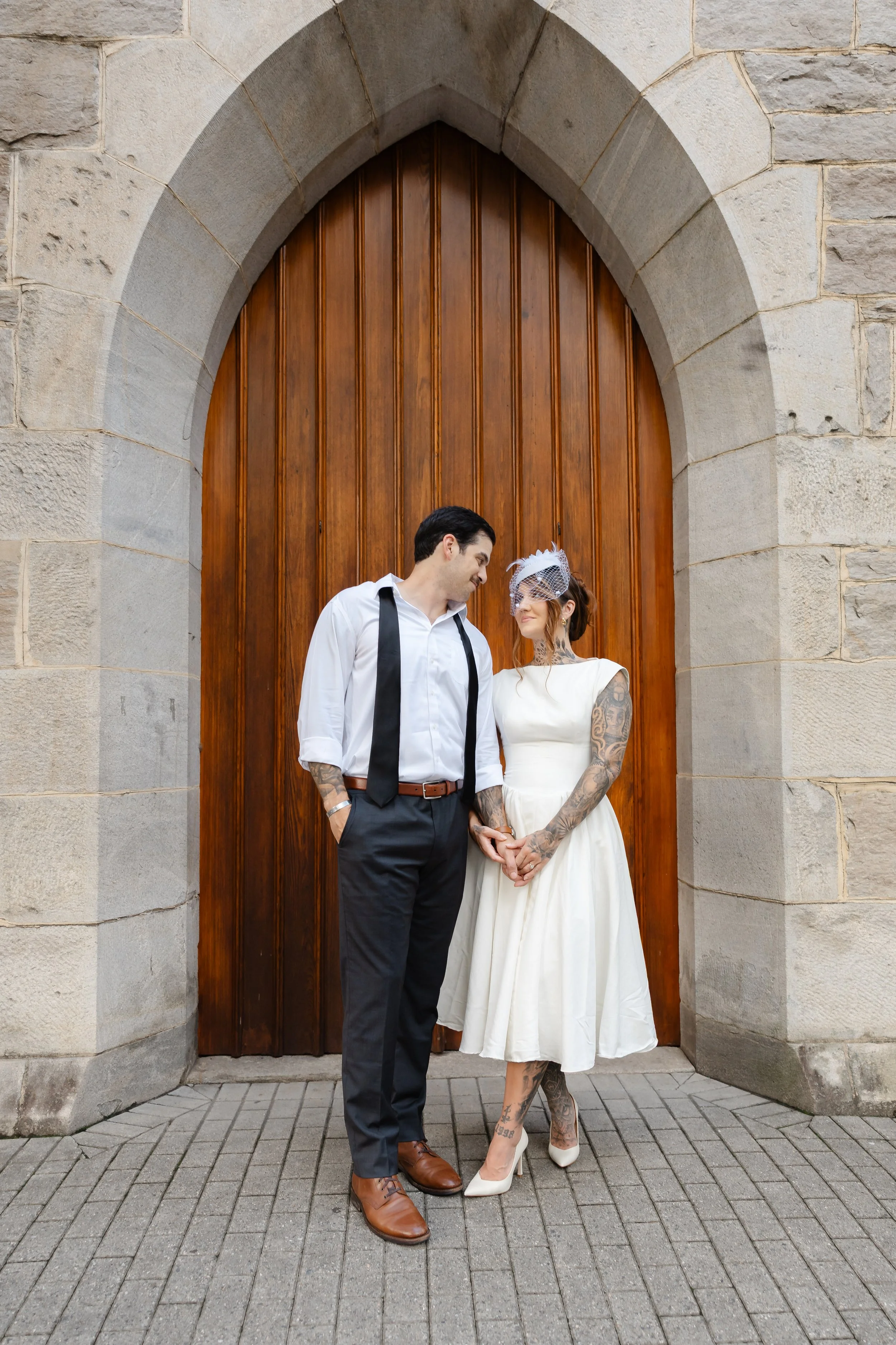 Romantic engagement portraits in downtown Raleigh, North Carolina