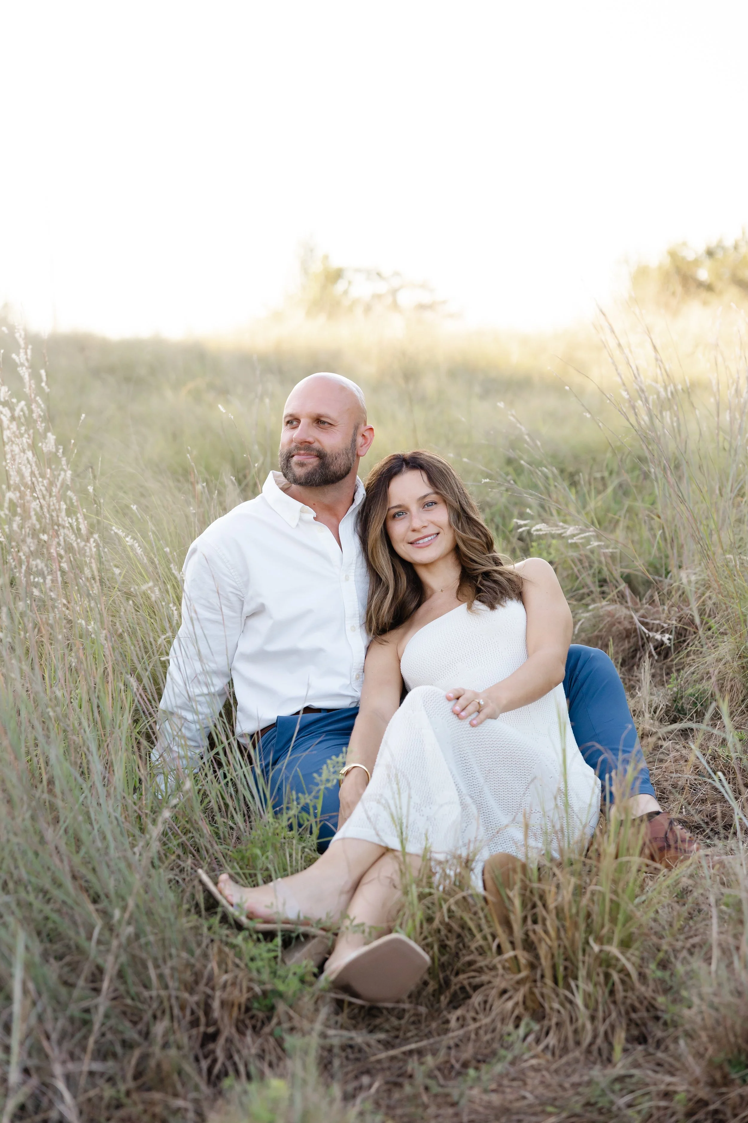 Romantic Raleigh engagement photography featuring Keely and Grant at the North Carolina Museum of Art Park