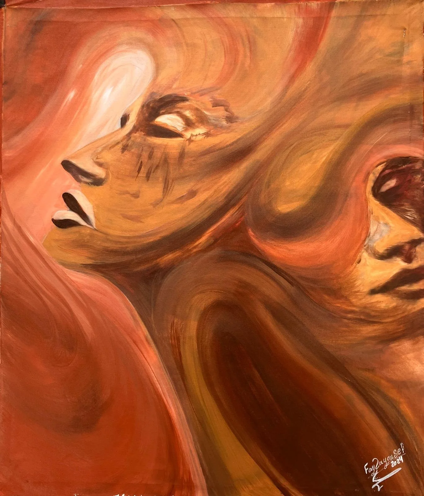 Psychological conflict painting