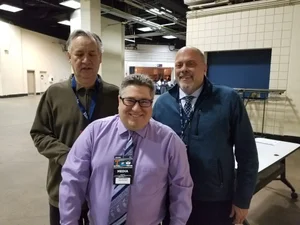 Jeff Goldberg with fellow beat reporters