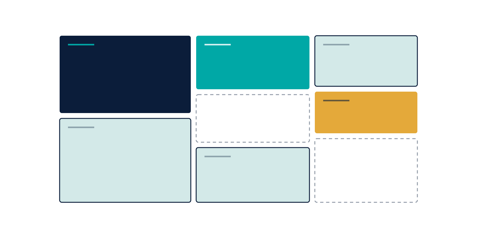 Illustration of an engagement broken into project blocks
