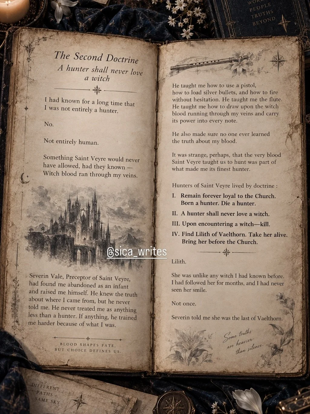 The Second Doctrine - A hunter shall never love a witch #elarion #fantasyfiction #fantasyauthor #hunter #witch