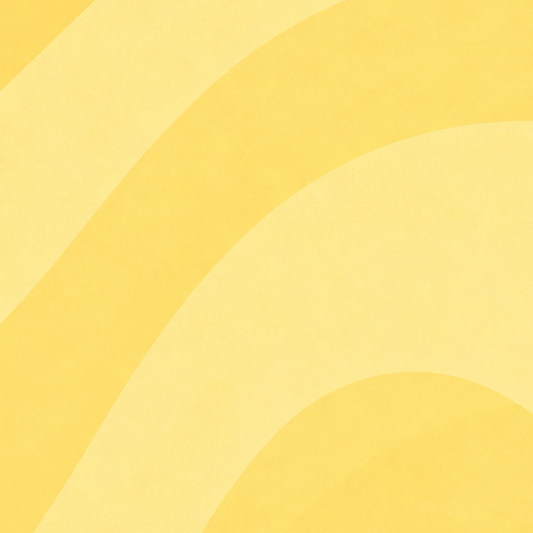 Abstract yellow background with curved, overlapping shapes.