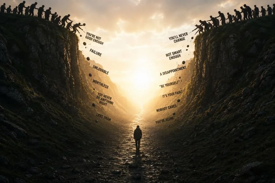 When Negative Thoughts Become the Voices on the Mountain
