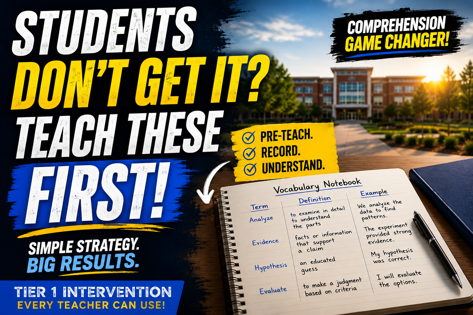 Tier 1 Comprehension Intervention