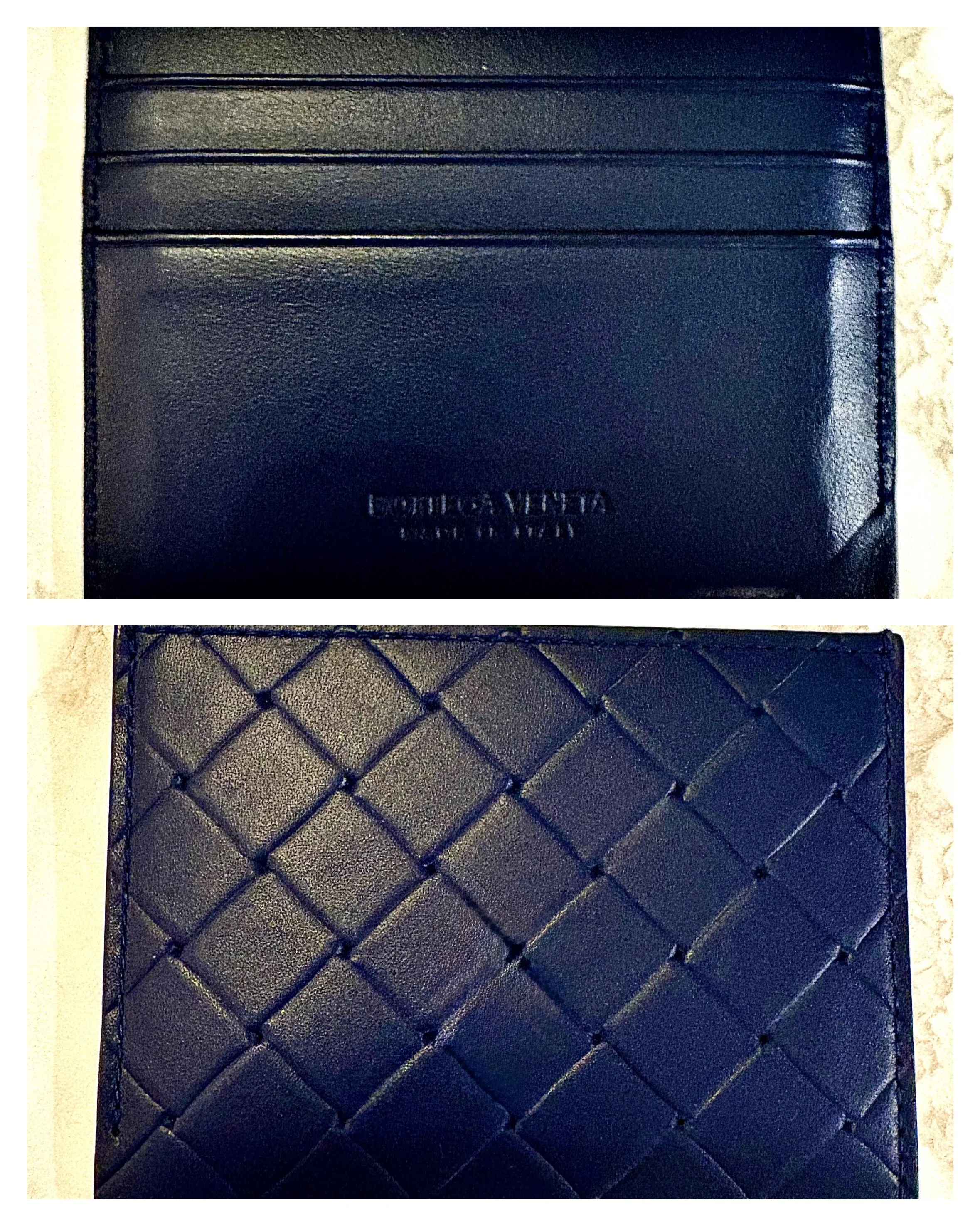 Bottega Veneta Deep Blue Intrecciato Cardholder