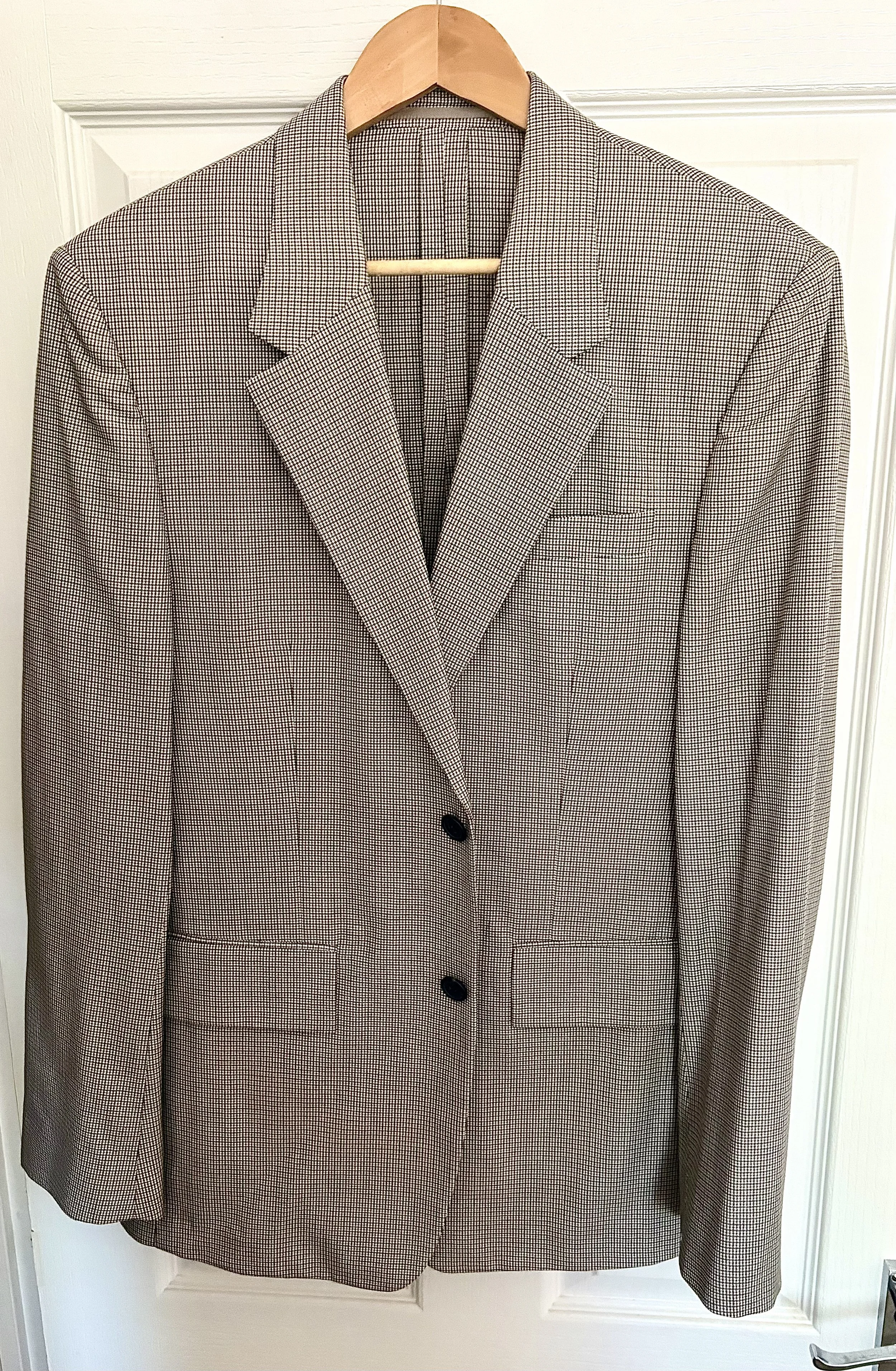 Maison Margiela Beige Check Wool / Cotton Jacket - Size 50 (UK40)