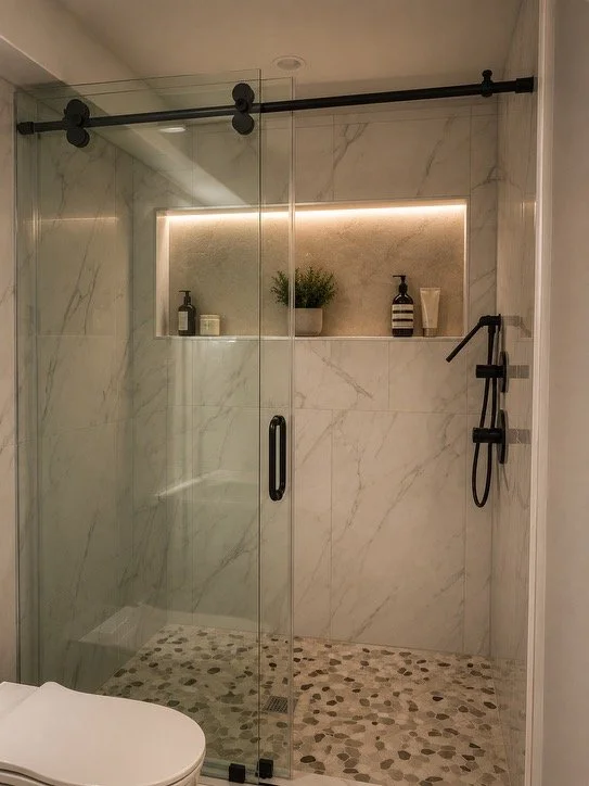 modern shower