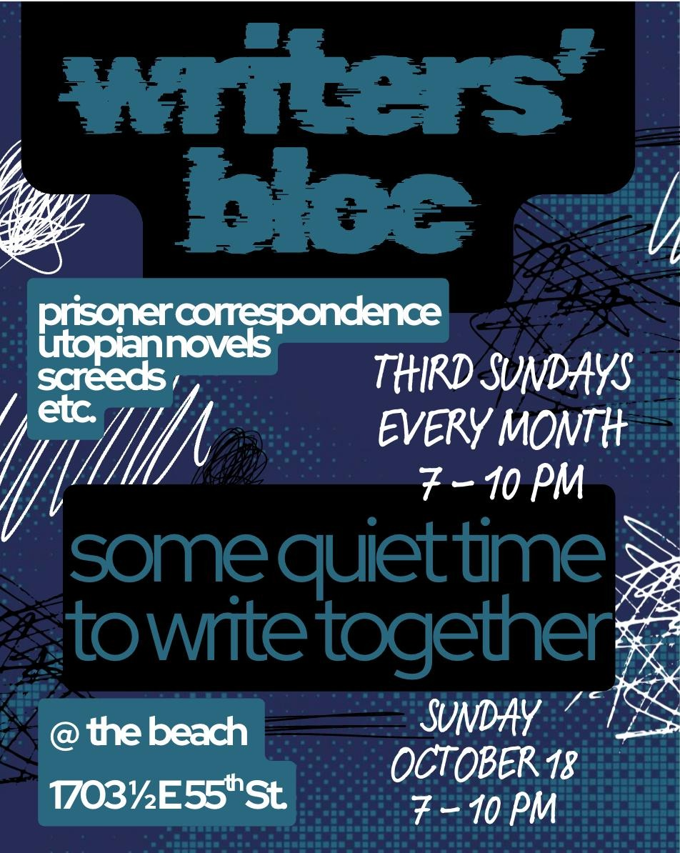 Writers’ Bloc: Some Quiet Time to Write Together