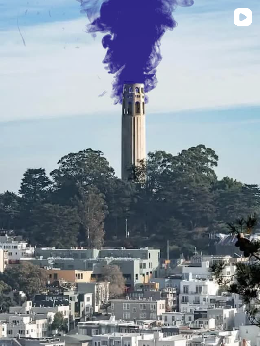 Blue smoke