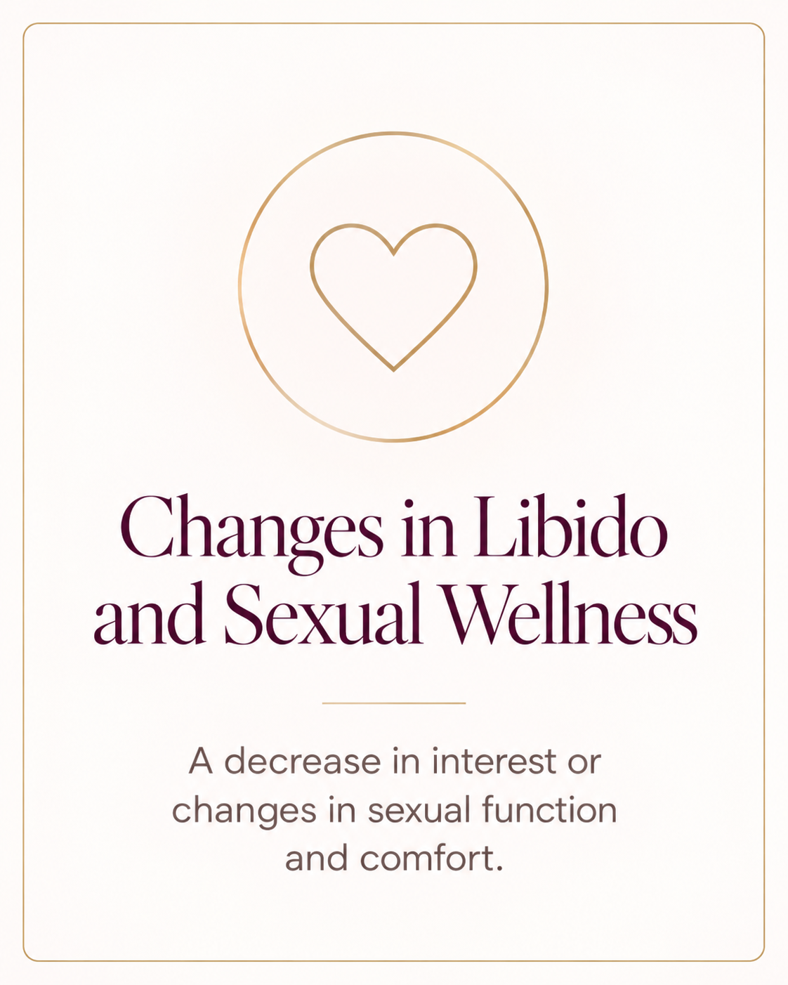 heart symbolizing changes in libido and sexual wellness