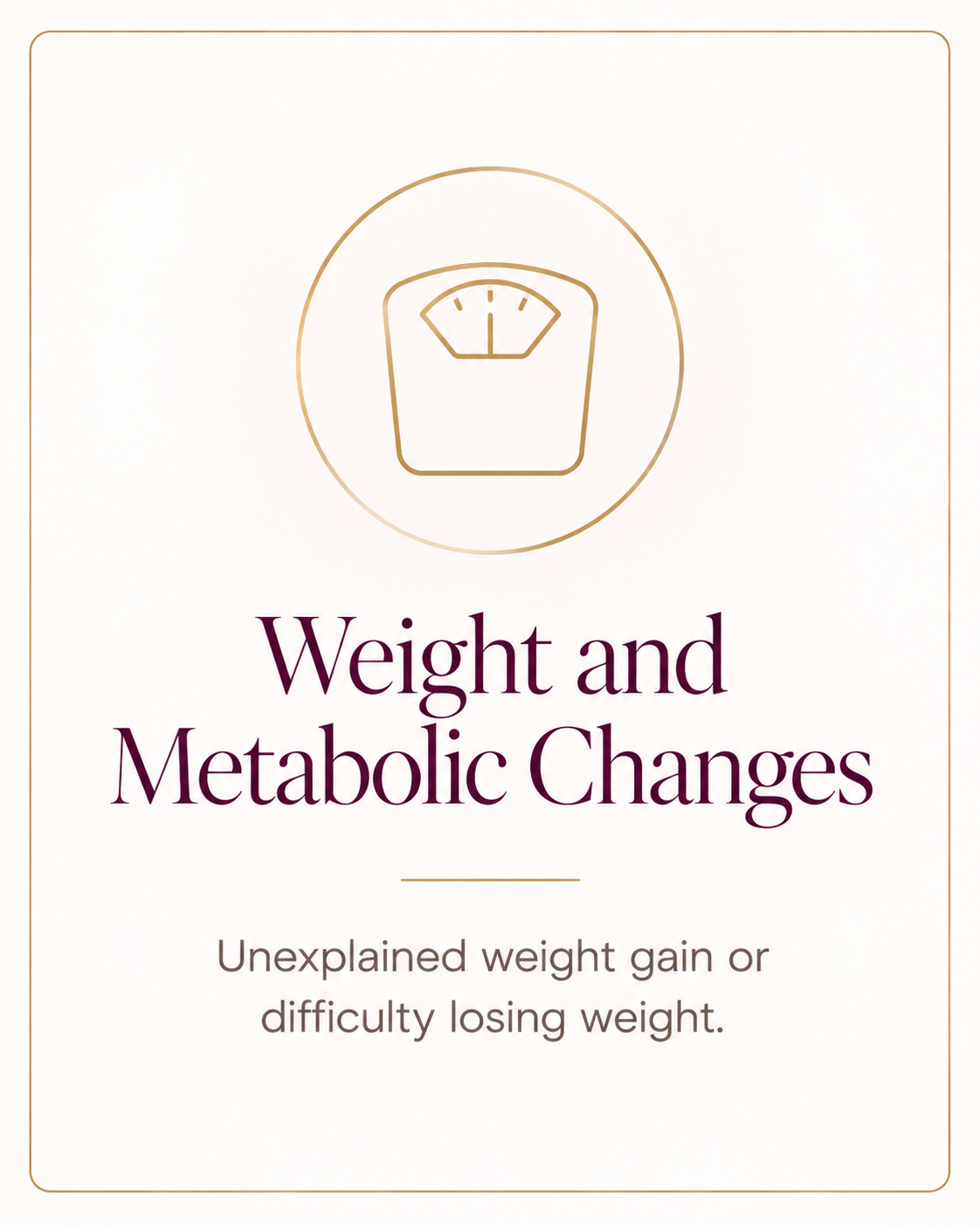 scale representing weight and metabolic changes
