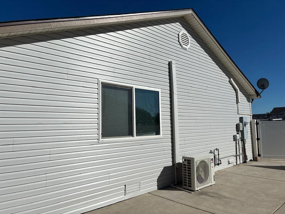 New grey siding