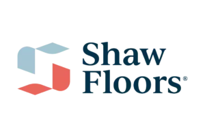 Shaw Floors logo with stylized abstract shapes and text