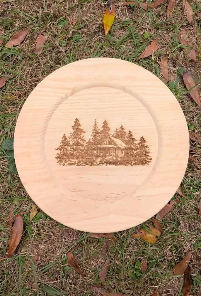Lasered plate - mountain