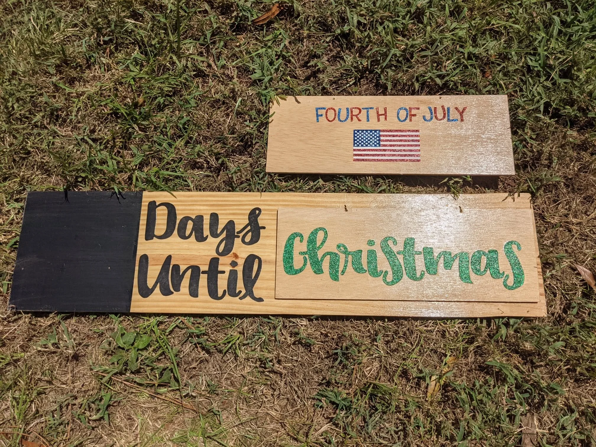 Chalkboard countdown with custom holidays