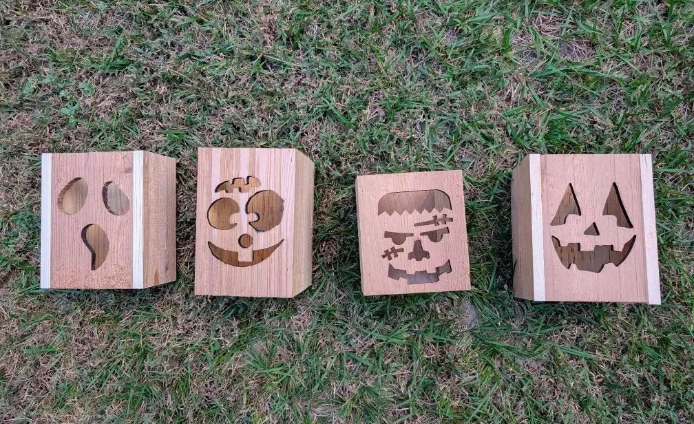 Halloween cedar box cut out