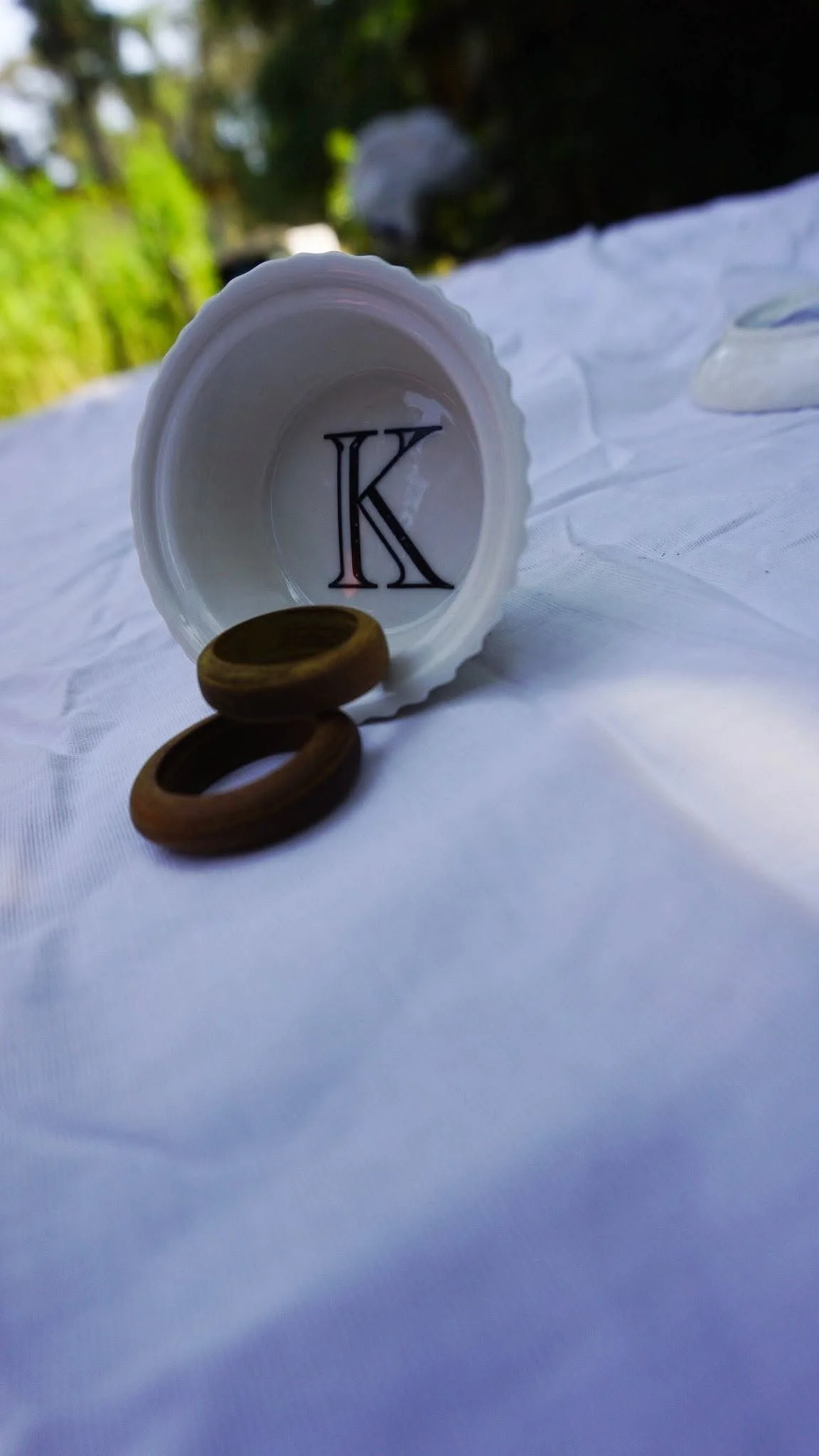 Wedding Rings made from Sage Orange wood