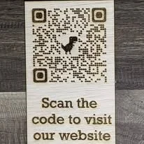 Laser-Engraved Wooden QR Codes