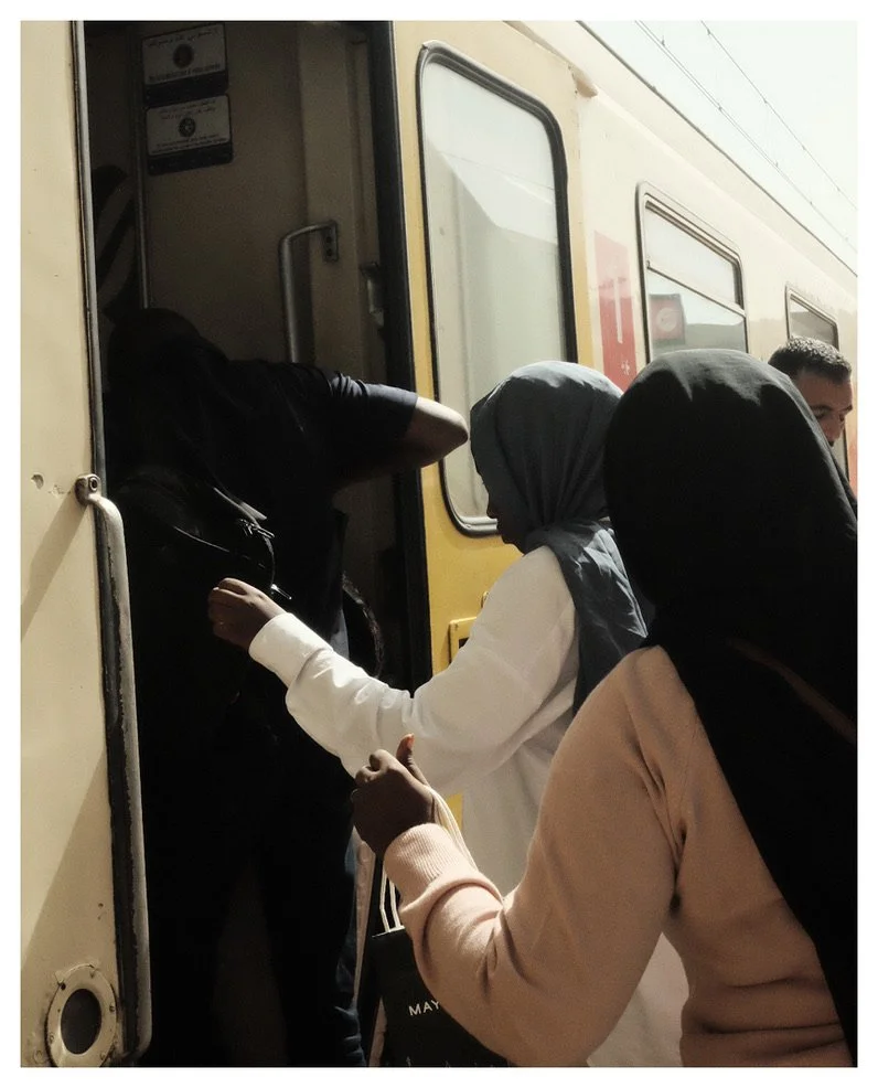 A Good Life is Mostly Coming Home, Morocco (Women Entering the Train), 2025