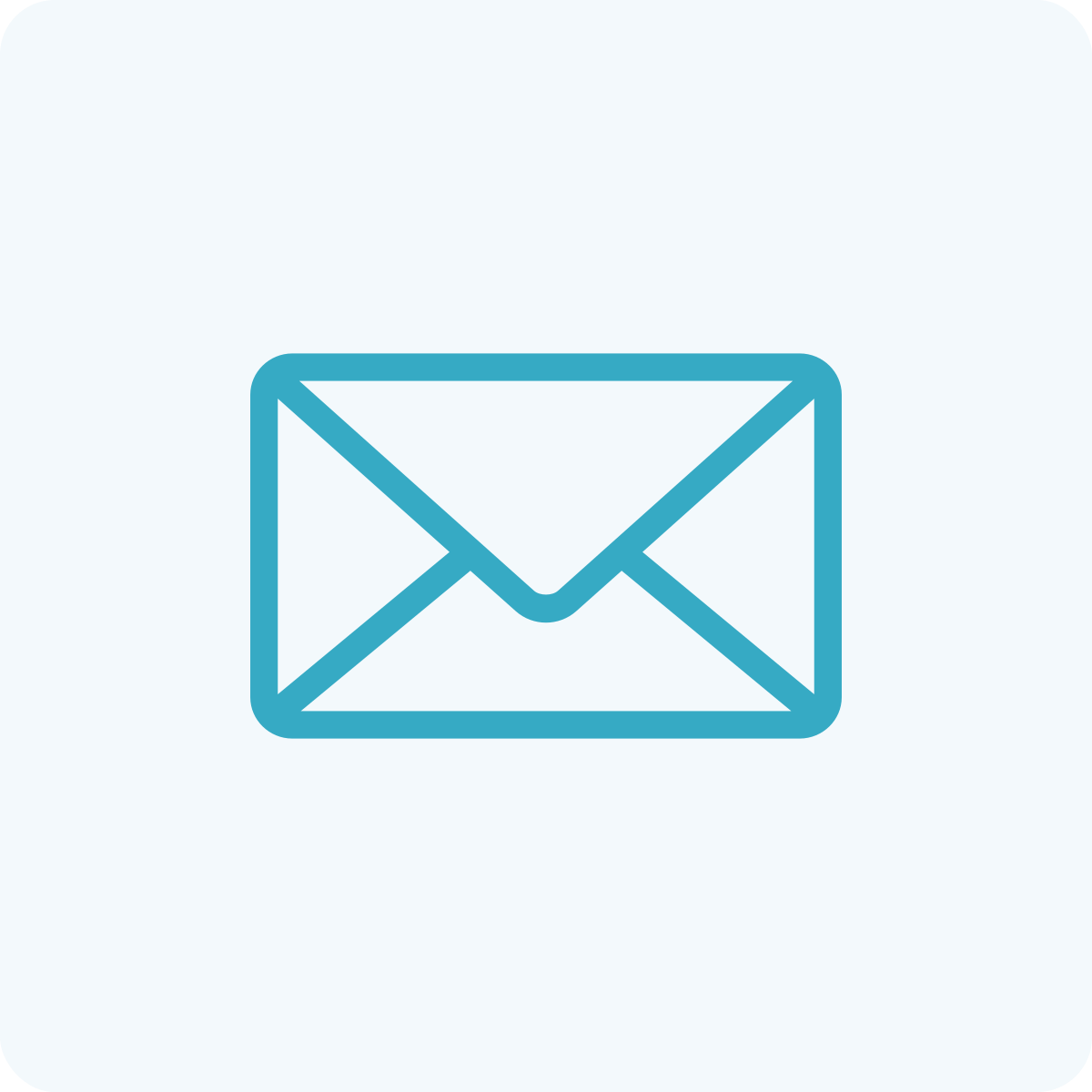 Icono de sobre de correo electrónico en color azul