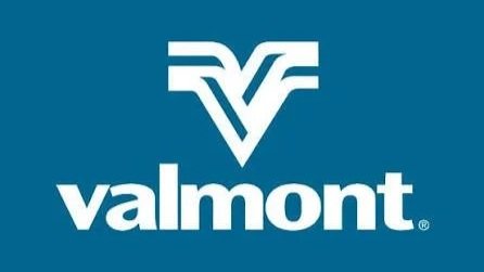 Valmont logo with a stylized 'V' and the word 'valmont' underneath.