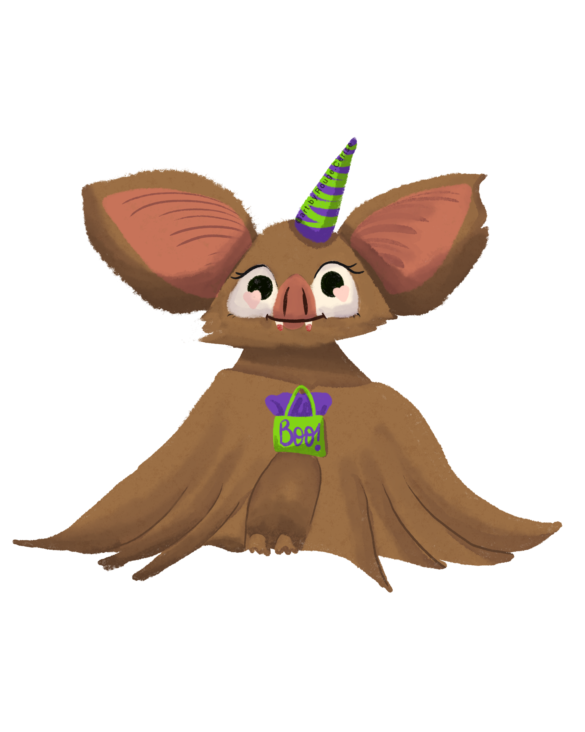 Autocollant Sticker - Chauve-souris Festive