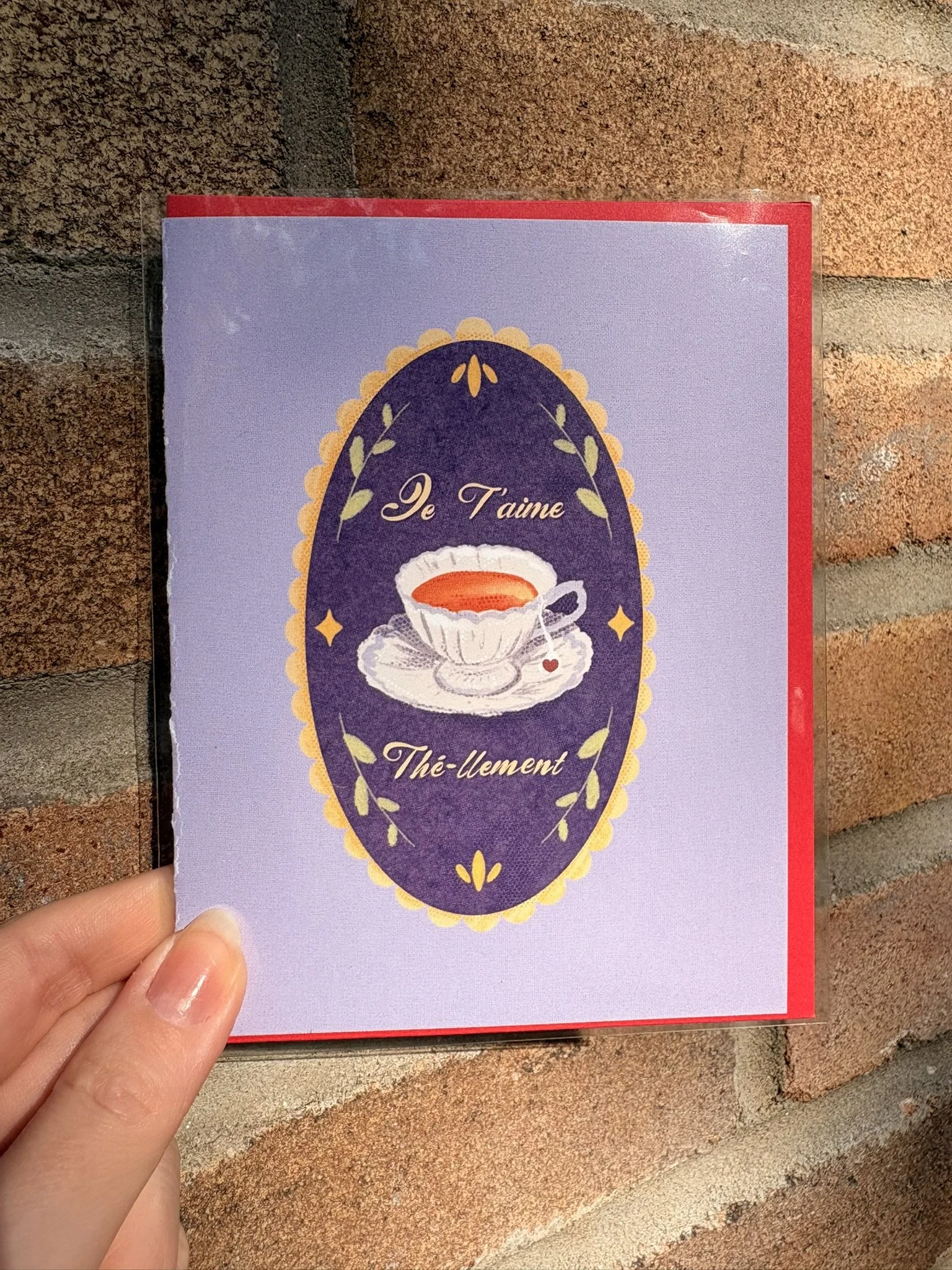 Carte de Souhait - Je t'aime Thé-llement