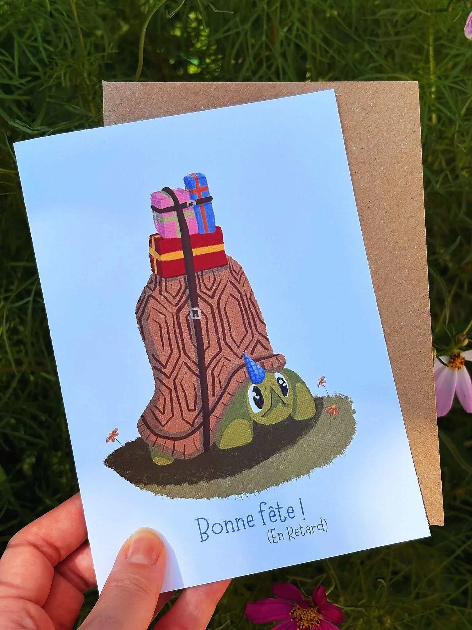 Carte de Voeux - Tortue en Retard