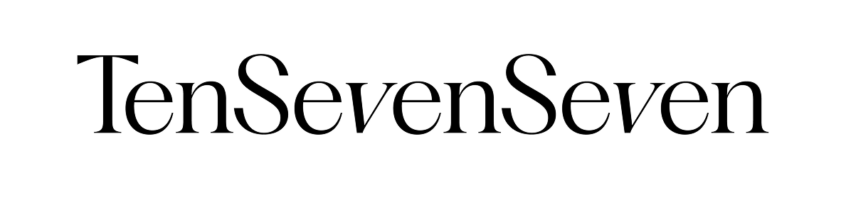 The text 'TenSevenSeven' written in black font on a white background.