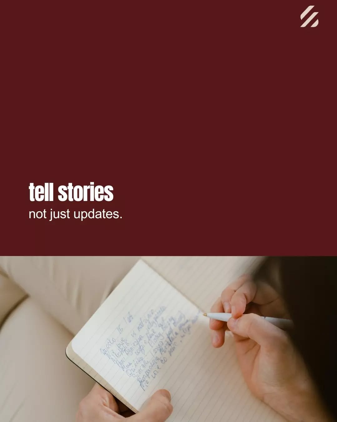 Your audience doesn't connect with constant updates - they connect with the people behind your business, the values you stand for, the challenges you've overcome, and the moments that make your brand unique.

Every piece of content should give people