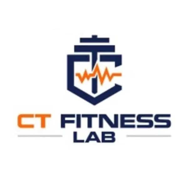 CT Fitness Lab logo with a shield, a heart rate line, and a sword.
