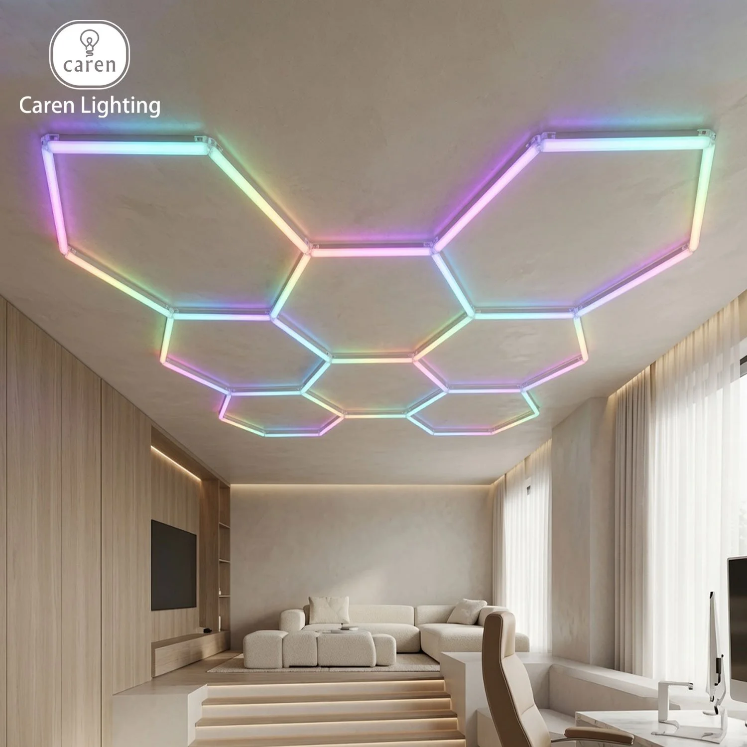 RGB Hexagon Garage Lights