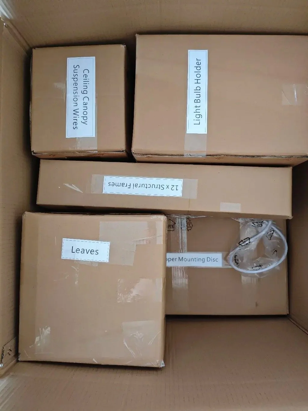 Shipping with seperate parts.