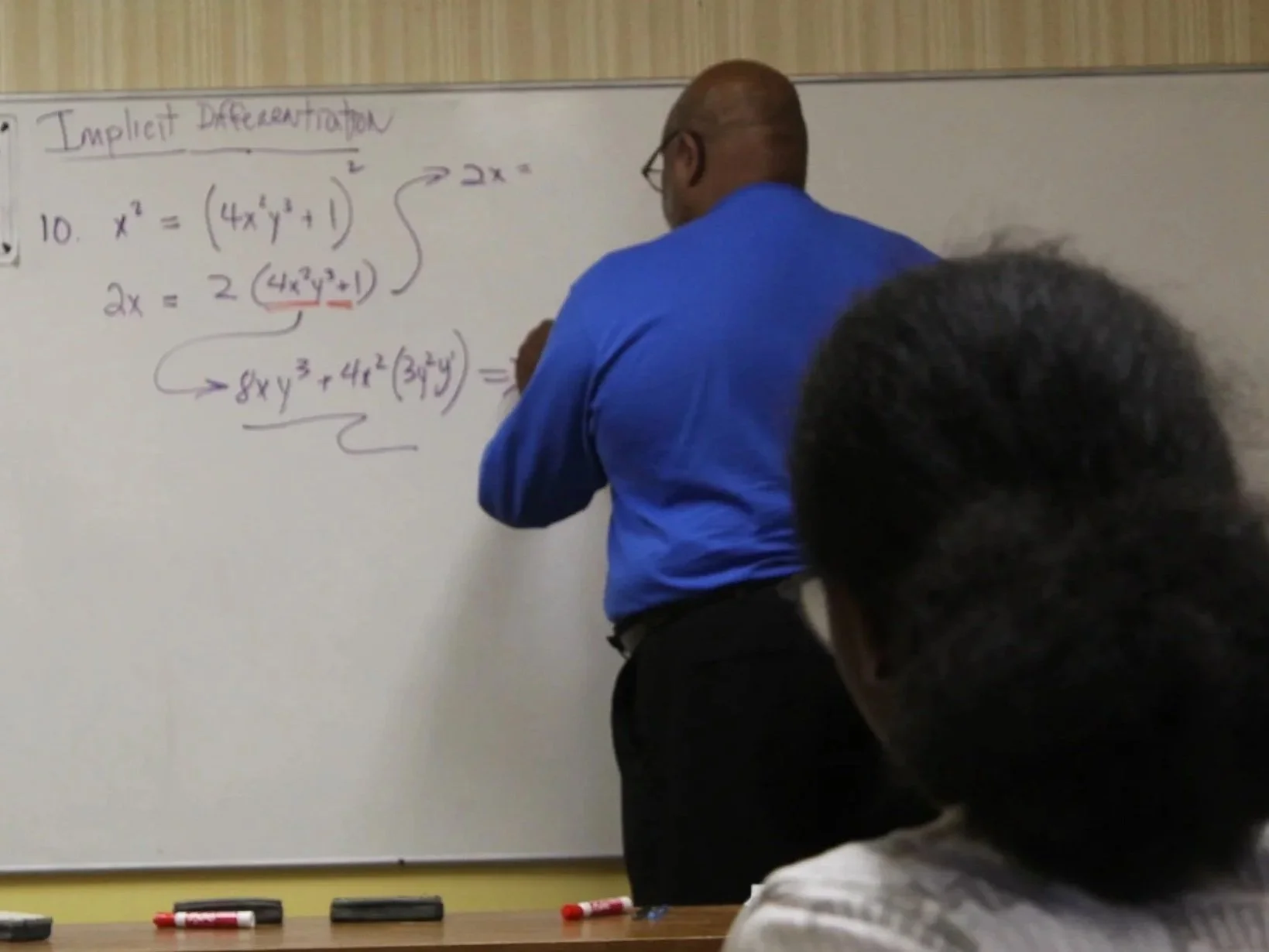 Teaching math on the white board