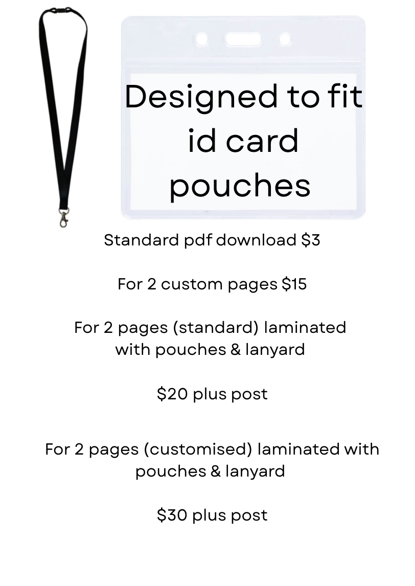 Custom made AAC cards | Wallet-Sized Print yourself