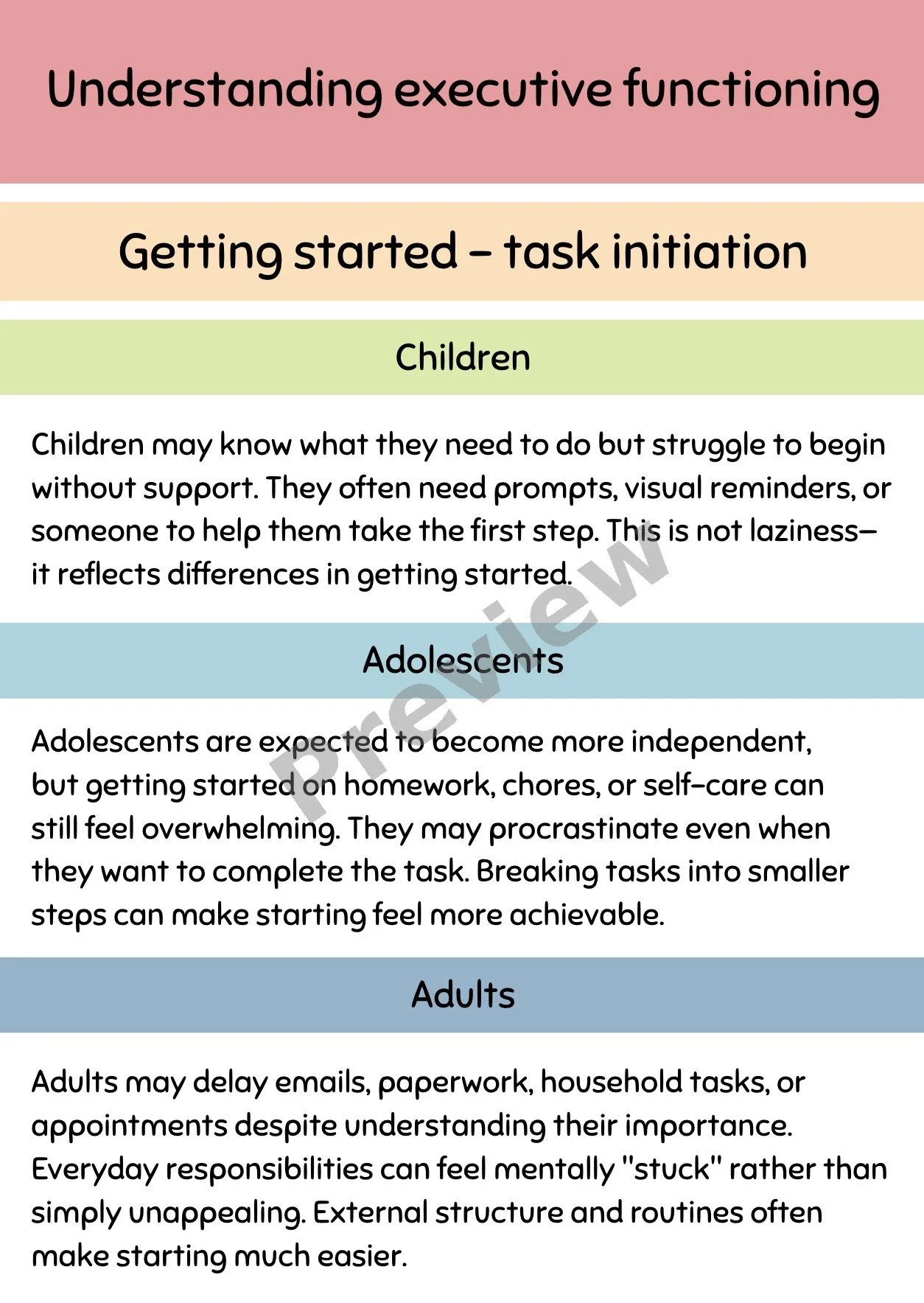 Explaining executive functioning | Educational resource