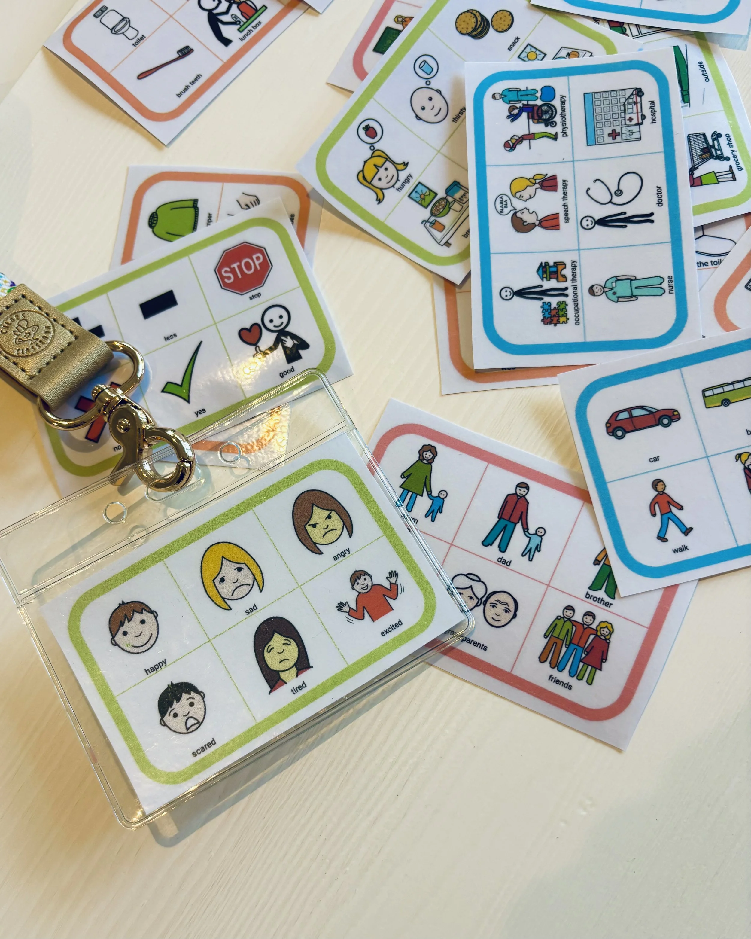 AAC Cards | Standard laminated with lanyard