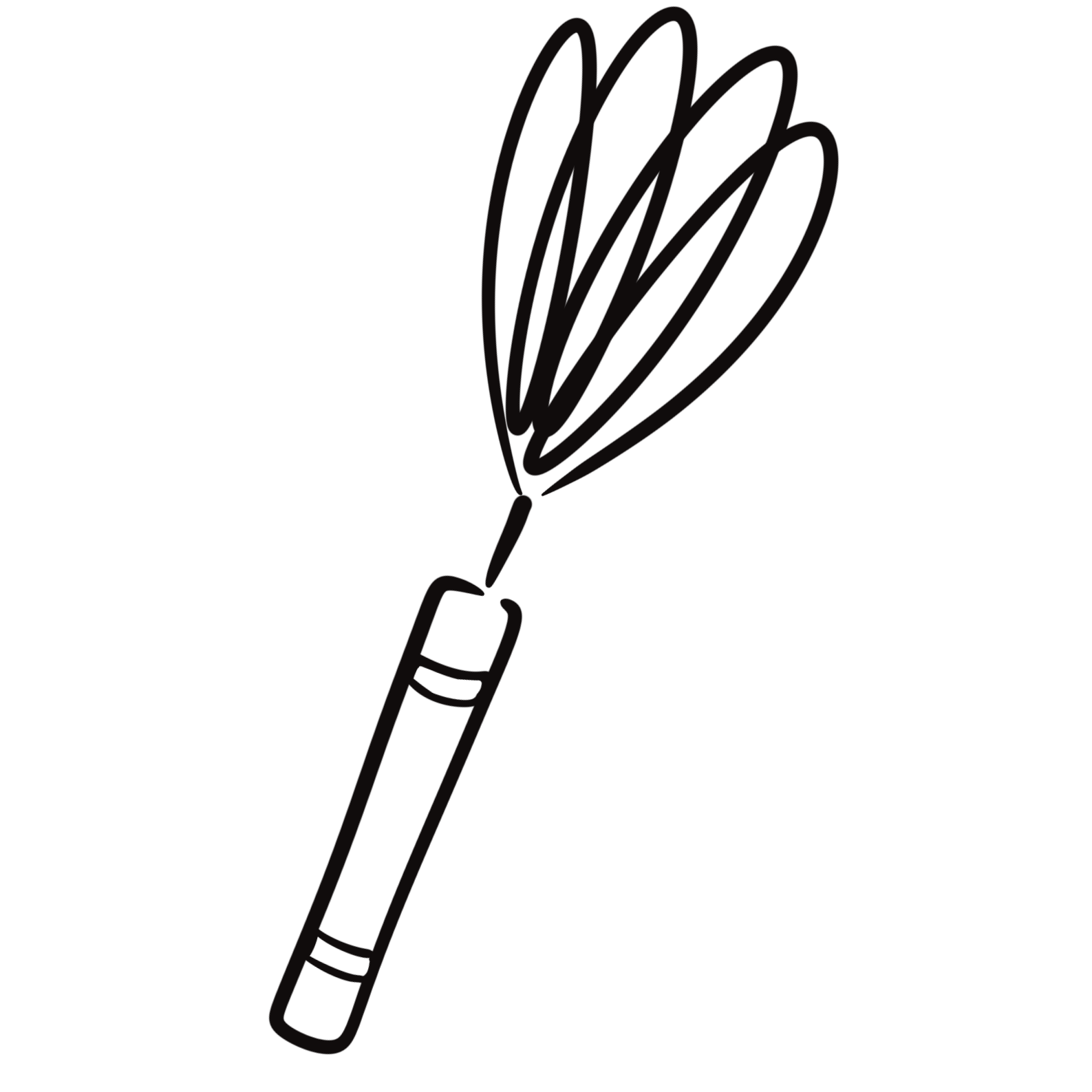 Line drawing of a whisk