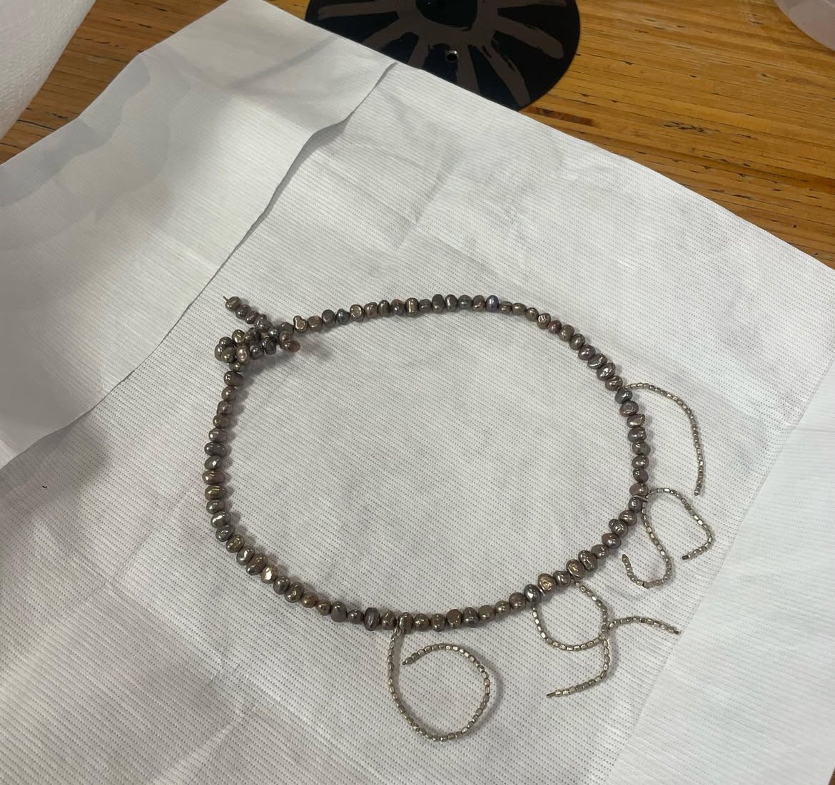 Wayfinder 
Necklace
2024
Pearls, silver, cord.